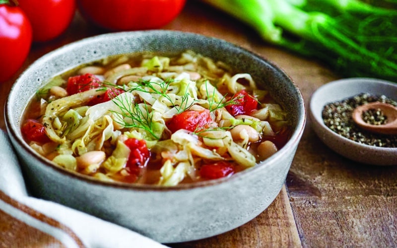 Cabbage, Fennel and White Bean Soup